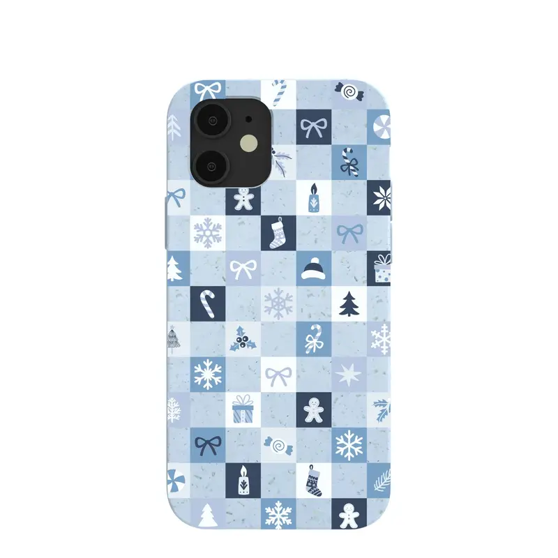 Powder Blue Winter Quilt iPhone 12/ iPhone 12 Pro Case