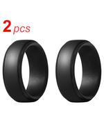 Men's Solid Color Silicone Ring, Soft Comfortable Fit for Sizes 7-14, Fashion Jewelry for Party, Daily Clothing Decor, Trendy...