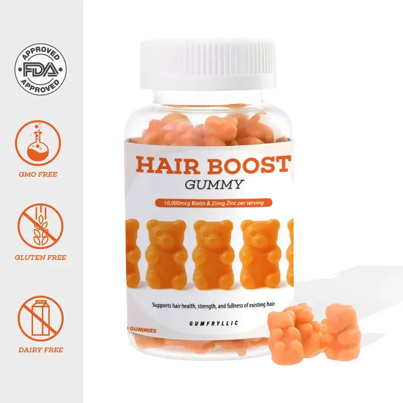 Gumfryllic Gummies for Hair Boost | Super-Strong Biotin to Support Hair and Nail Growth | Sugar-Free, Gluten-Free, Non-GMO | ...
