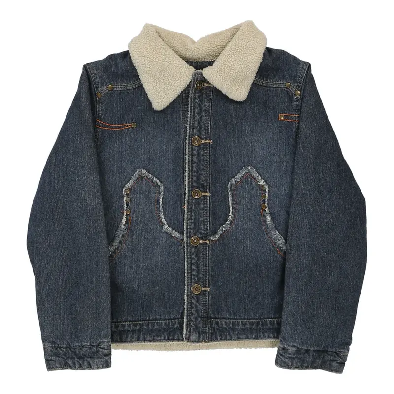Age 13 Mix 3 Denim Jacket - Medium Blue Cotton