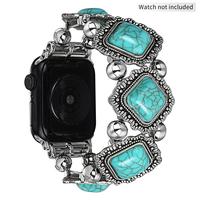 Vintage Turquoise Decor Chain Bracelet, Fashionable Wristband for Apple Watch, Watch Band Suitable for Both Women and Men, Co...