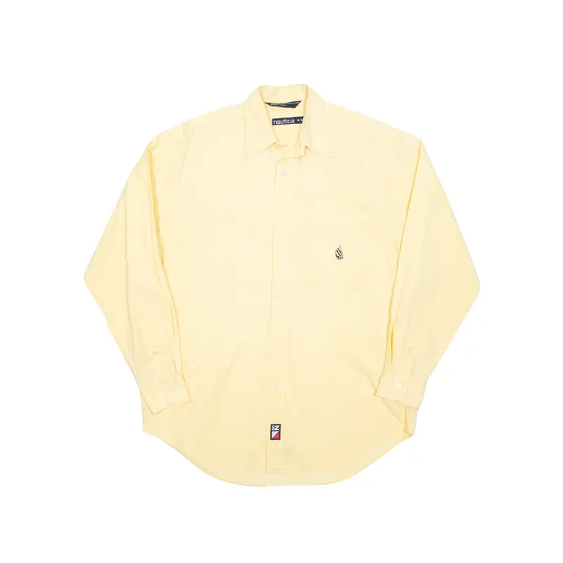 NAUTICA Mens Worker Shirt Yellow Long Sleeve M
