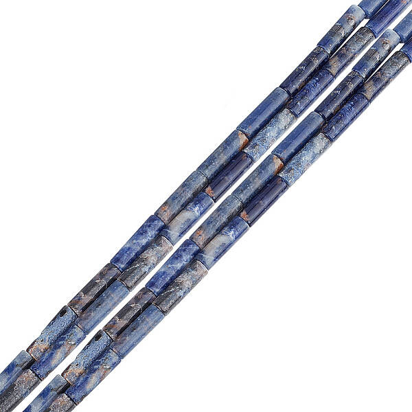 About 60 Pcs Natural Sodalite Column Beads