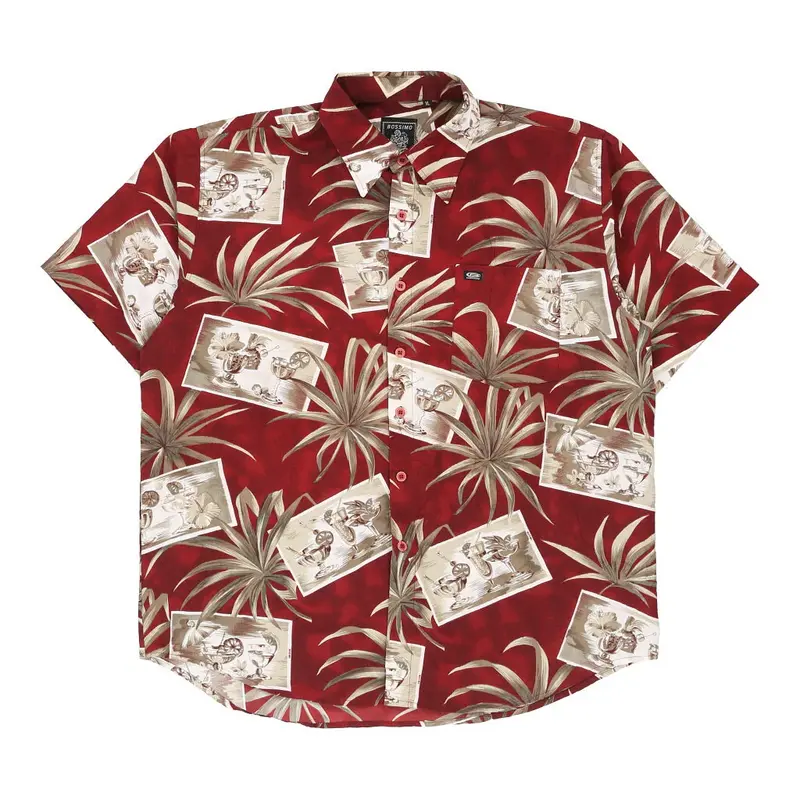 Bossimo Patterned Shirt - XL Red Polyester