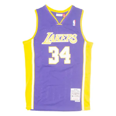 MITCHELL & NESS LA Lakers Mens Jersey Purple Sleeveless USA V-Neck L