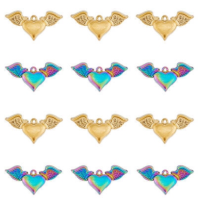 12Pcs 2 Colors 304 Stainless Steel Pendants