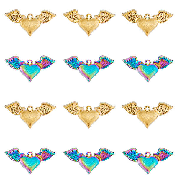 12Pcs 2 Colors 304 Stainless Steel Pendants