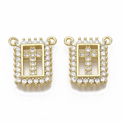 Brass Micro Pave Cubic Zirconia Pendants
