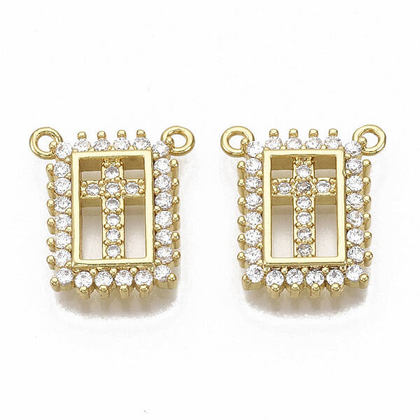 Brass Micro Pave Cubic Zirconia Pendants