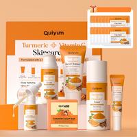 Turmeric Skincare Set, Moisturizing Skin Care Kit, Including Cleanser, Toner, Cream, Eye Cream, Serum, Soap, Mud Mask, Skin C...