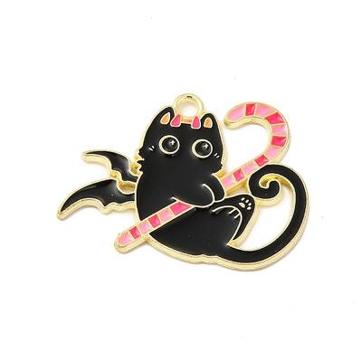 Halloween Theme Alloy Enamel Pendants