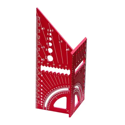 Woodworking Square Size Measure Ruler, 90 Degree Angle Measuring Tool, Easily Reading Speed Square for Angle Measurement