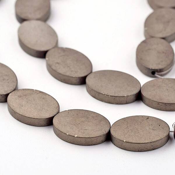 Electroplate Non-magnetic Synthetic Hematite Beads Strands