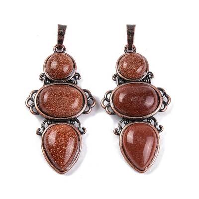 Synthetic Goldstone Pendants