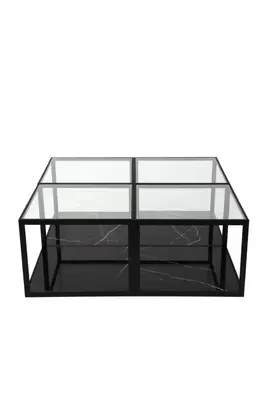 Black Marble Coffee Table Set | Liang & Eimil Tamon