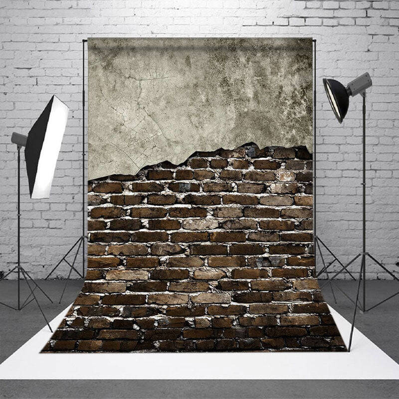 Brown Brick Wall Texture Photography Studio Backdrop - Aperturee