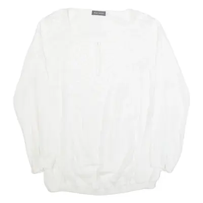 MINT VELVET Womens Top White Long Sleeve UK 10