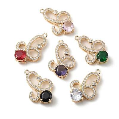Brass with K9 Glass & Rhinestone Pendants