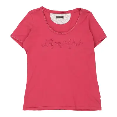 Napapijri T-Shirt - XL Pink Cotton | Size: x-large