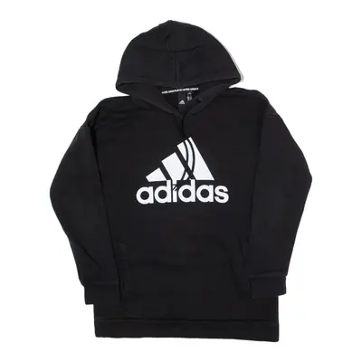 ADIDAS Relaxed Fit Hoodie Black Pullover Womens XS