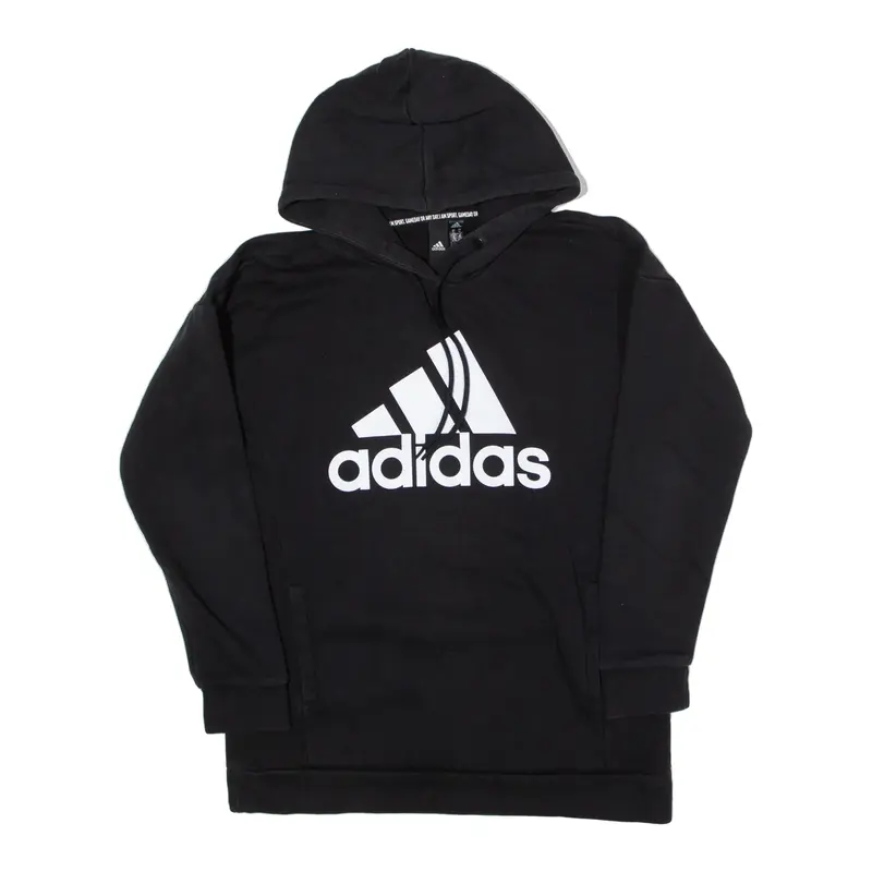 ADIDAS Relaxed Fit Hoodie Black Pullover Womens XS