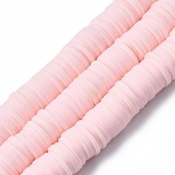 Flat Round Handmade Polymer Clay Beads