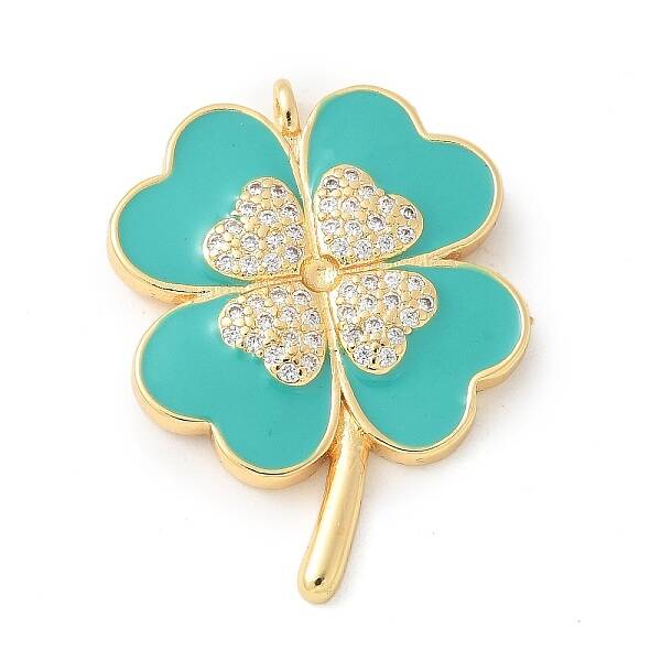 Brass Micro Pave Cubic Zirconia Pendants