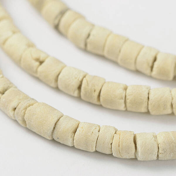 Natural Coconut Column Bead Strands