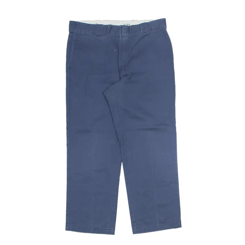 DICKIES Workwear Trousers Blue Regular Straight Mens W36 L29