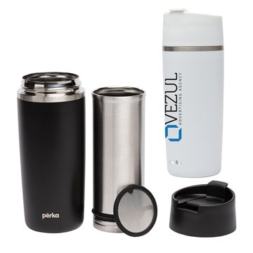 12 Promotional Perka Macchiato 12 oz Double Wall Coffee Tea Press ...