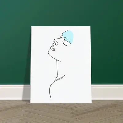 Whispers of Art - Minimalist Face Canvas