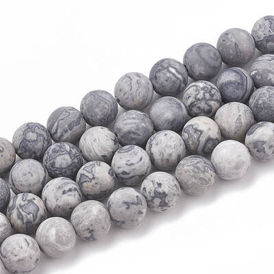 Natural Map Stone/Picasso Stone/Picasso Jasper Beads Strands