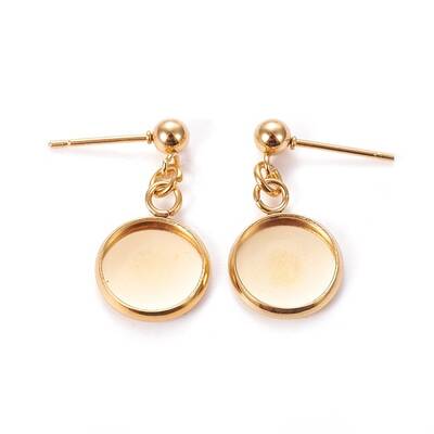 304 Stainless Steel Stud Earring Settings