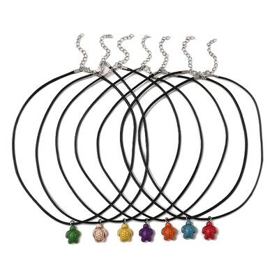 Synthetic Turquoise Pendant Necklace