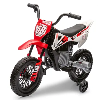 Garvee Ride - P Series: 12V Kids Electric Dirt Bike, 25W*2 Motor, Twist Grip Throttle, Spring Suspension, Training Wheels, Ri...