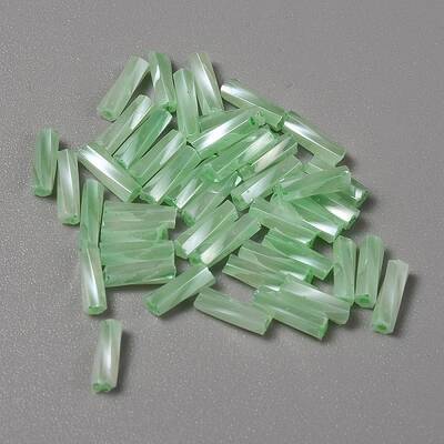 Opaque Colours Glass Twist Bugle Beads