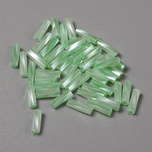 Opaque Colours Glass Twist Bugle Beads