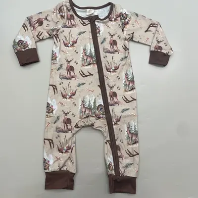 baby boy clothes deer hunting romper sleep wear newborn baby hunting zipper romper gift one-piececs baby onesie
