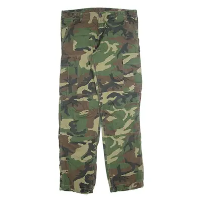 URBAN CLASSICS Camo Cargo Mens Trousers Green Regular Straight W36 L32