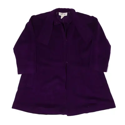 GY Overcoat Jacket Purple Wool 80s Womens L