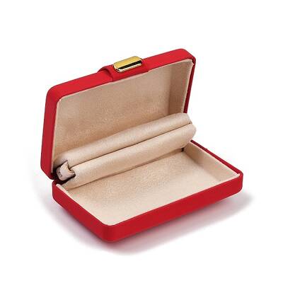 Rectangle PU Leather Jewelry Ring Storage Boxes