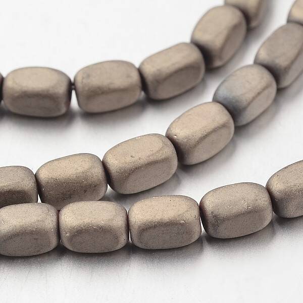 Electroplate Non-magnetic Synthetic Hematite Bead Strands