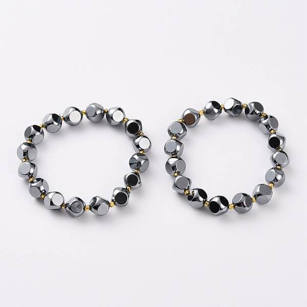 Terahertz Stone Beads Stretch Bracelets