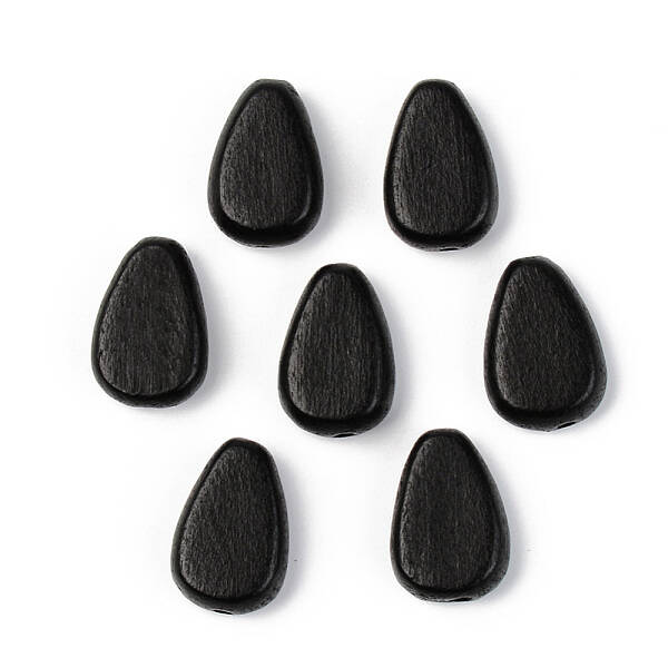 Painted Natural Wood Beads