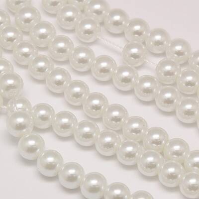 Eco-Friendly Dyed Glass Pearl Round Beads Strands