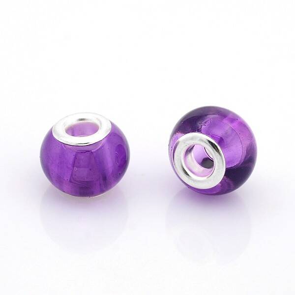 Transparent Glass European Beads