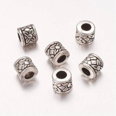 Antique Silver CCB Plastic Spacer Beads