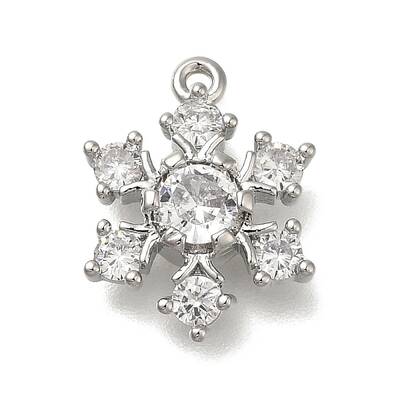 Rack Plating Brass Micro Pave Cubic Zirconia Pendants