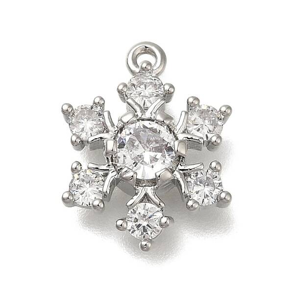 Rack Plating Brass Micro Pave Cubic Zirconia Pendants