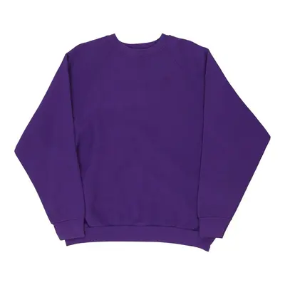 Made in USA Fruit Of The Loom Sweatshirt - XL Purple Cotton Blend